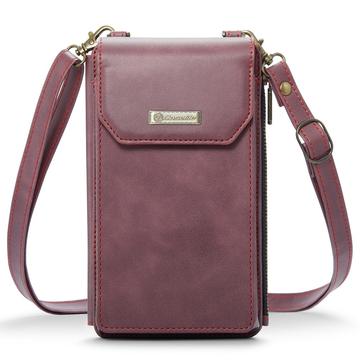 Caseme Me40 Universal RFID-skuldertaske - 4"-7.5" - Rød