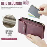 Caseme Me40 Universal RFID-skuldertaske - 4"-7.5" - Rød