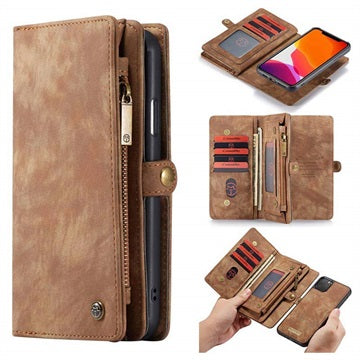 CaseMe 2-i-1 Multifunktionel iPhone 11 Pro Pung - Brun