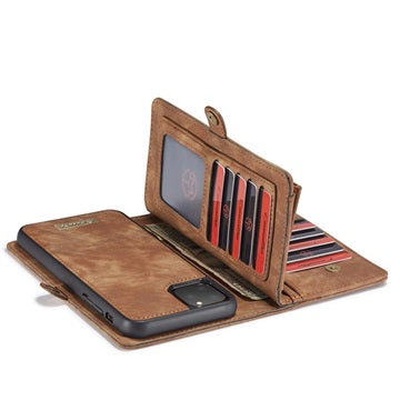 CaseMe 2-i-1 Multifunktionel iPhone 11 Pro Pung - Brun