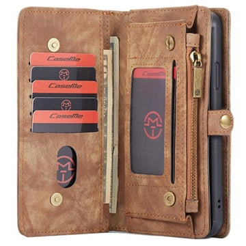Caseme 2-i-1 Multifunktionel iPhone 11 Pro Max Pung - Brun