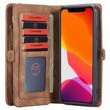 Caseme 2-i-1 Multifunktionel iPhone 11 Pro Max Pung - Brun