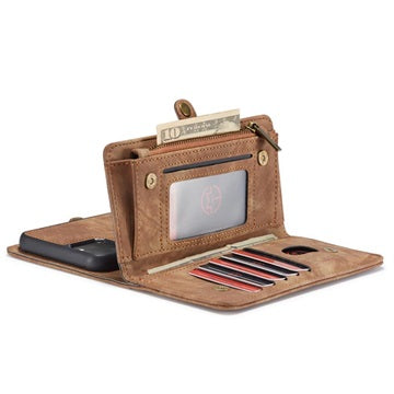 Caseme 2-i-1 Multifunktionel iPhone 11 Pro Max Pung - Brun