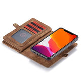 Caseme 2-i-1 Multifunktionel iPhone 11 Pro Max Pung - Brun