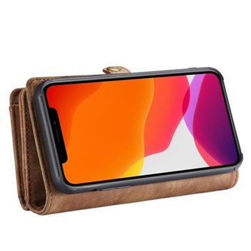 Caseme 2-i-1 Multifunktionel iPhone 11 Pro Max Pung - Brun