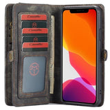 Caseme 2-i-1 Multifunktionel iPhone 11 Pro Max Pung - Sort