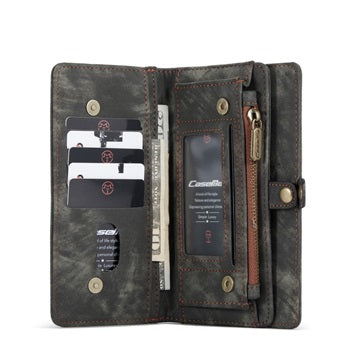 Caseme Multifunktionel iPhone 12 Pro Max Pung Taske - Sort