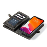 Caseme Multifunktionel iPhone 12 Pro Max Pung Taske - Sort