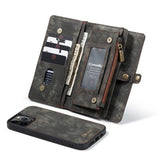 Caseme Multifunktionel iPhone 12 Pro Max Pung Taske - Sort
