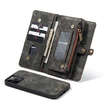 Caseme Multifunktionel iPhone 12 Pro Max Pung Taske - Sort
