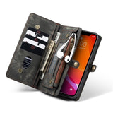 Caseme Multifunktionel iPhone 12 Pro Max Pung Taske - Sort