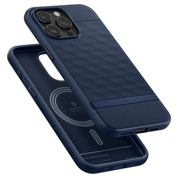 iPhone 15 Pro Max Caseology Parallax Mag Hybrid Cover - Midnatsblå