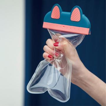 Katte ører universelt vandtæt etui - 7" - blå