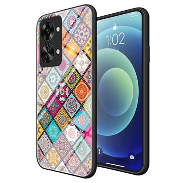 Checkered Pattern OnePlus Nord 2T Hybrid Cover - Farverig Mandala