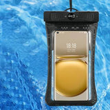 Ternet mønster IPX8 Universal vandtæt taske - 6.8" - Blå