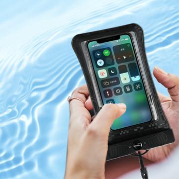 Ternet mønster IPX8 universal vandtæt taske - 6.8" - rød