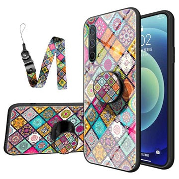 Checkered Pattern OnePlus Nord CE 5G Hybrid Cover - Farverig Mandala