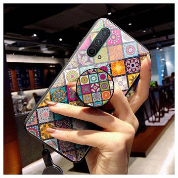 Checkered Pattern OnePlus Nord CE 5G Hybrid Cover - Farverig Mandala