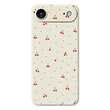 iPhone Air TPU-cover med kirsebærmønster - Beige