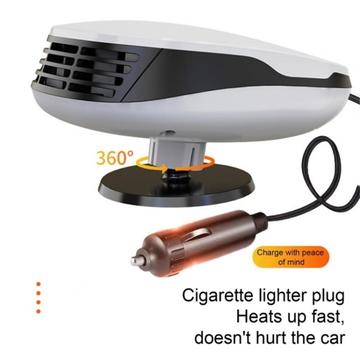 12V Bilvarmer & Defroster – 120W Cigaretlighter Varmblæser & 360-graders Justerbar Defogger