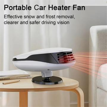 12V Bilvarmer & Defroster – 120W Cigaretlighter Varmblæser & 360-graders Justerbar Defogger