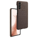 Samsung Galaxy S23 5G Stofbelagt Plastikcover - Brun