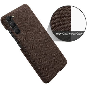 Samsung Galaxy S23 5G Stofbelagt Plastikcover - Brun
