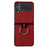 Samsung Galaxy Z Flip4 Dækket Cover med Metal Ring - Rød