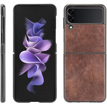 Samsung Galaxy Z Flip3 5G Belagt Plastikcover - Brun