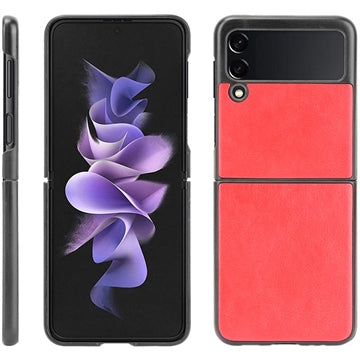 Samsung Galaxy Z Flip3 5G Belagt Plastikcover - Rød