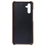 Samsung Galaxy A14/A14 5G Belagt Plastikcover med Kortlommer - Brun