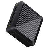 Kompakt Solcelle-Powerbank - 10000mAh, 3xUSB-A - Sort