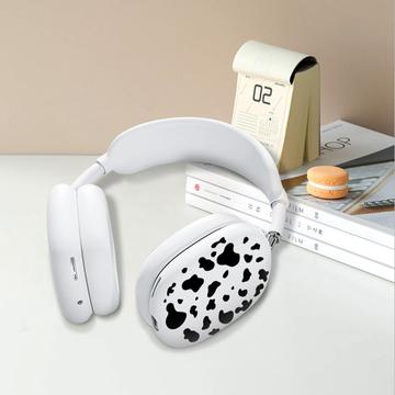 3-i-1-beskyttelsessæt med ko-mønster til AirPods Max - Hvid / Pink