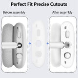 3-i-1-beskyttelsessæt med ko-mønster til AirPods Max - Hvid / Pink