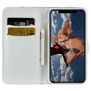 Croco Bling iPhone X / iPhone XS Pung - Sølv