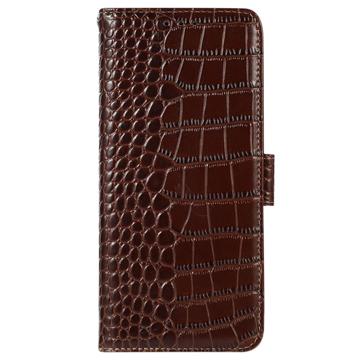 Crocodile Series OnePlus Nord 2T Læderpung med RFID - Brun