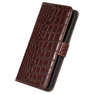 Crocodile Series OnePlus Nord 2T Læderpung med RFID - Brun