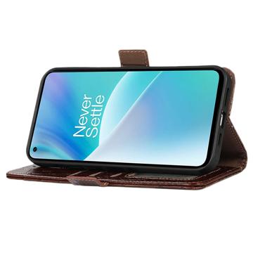 Crocodile Series OnePlus Nord 2T Læderpung med RFID - Brun