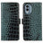 Crocodile Nokia X30 Læderpung med RFID - Grøn
