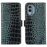 Crocodile Nokia X30 Læderpung med RFID - Grøn