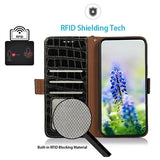 Xiaomi 17T Pro Crocodile Series Læderpung med RFID - Sort