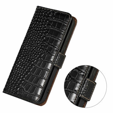 Xiaomi 17T Pro Crocodile Series Læderpung med RFID - Sort