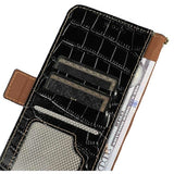Xiaomi 17T Pro Crocodile Series Læderpung med RFID - Sort