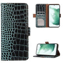 Crocodile Series Samsung Galaxy S21 FE 5G Læderpung med RFID - Grøn