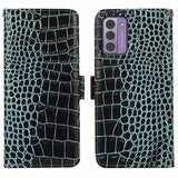 Nokia G42 Crocodile Series Læderpung med RFID - Grøn