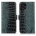Samsung Galaxy S26 Ultra Crocodile Series Læderpung med RFID - Grøn