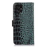 Samsung Galaxy S26 Ultra Crocodile Series Læderpung med RFID - Grøn