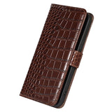 Crocodile Series OnePlus 11 Læderpung med RFID - Brun