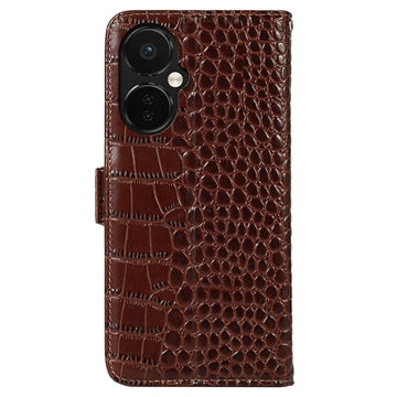Crocodile Series OnePlus Nord CE 3 Lite/N30 Læderpung med RFID - Brun