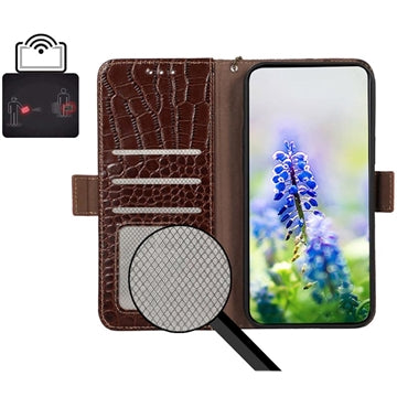 Crocodile Series OnePlus Nord CE 3 Lite/N30 Læderpung med RFID - Brun